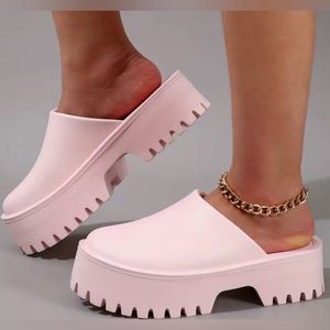 Pink Platform Clogs